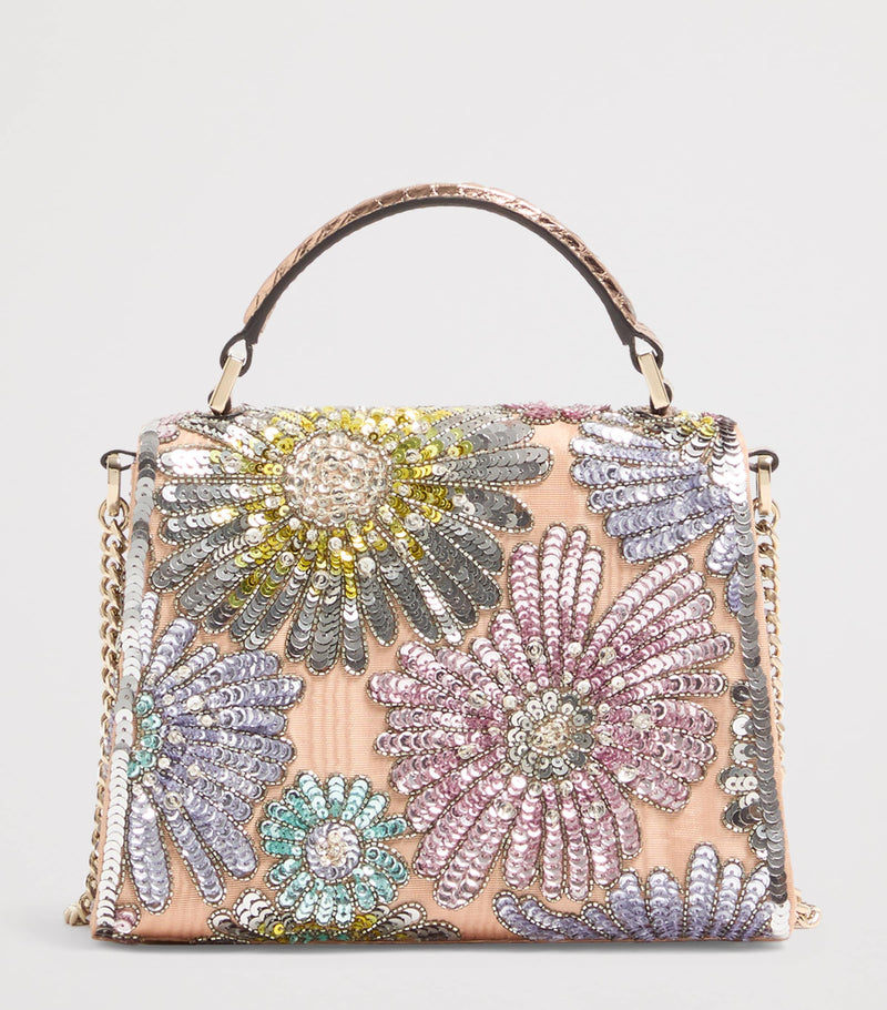 Valentino Garavani VSLING sequinned top-handle bag - British product