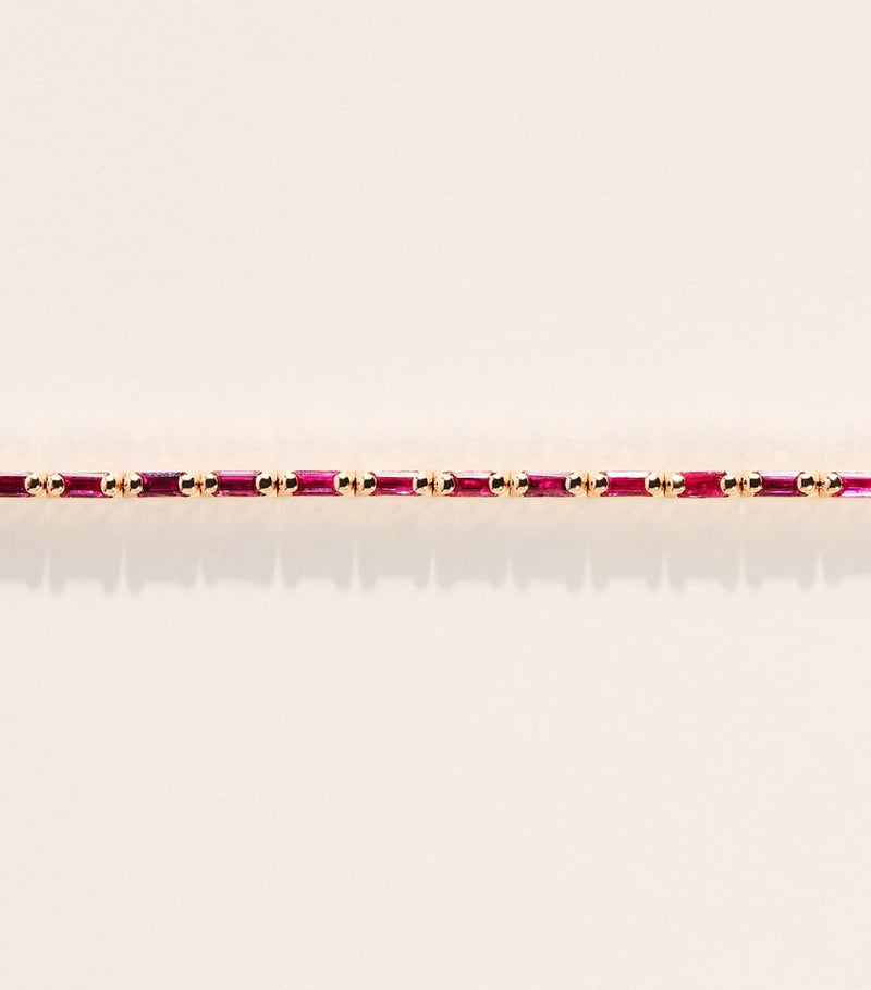 Suzanne Kalan rose gold ruby tennis bracelet, UK version