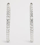 Harrods white gold diamond hoop earrings 5.84ctw, UK version