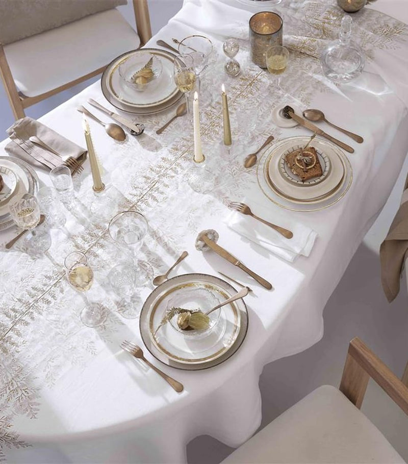 Alexandre Turpault linen tablecloth Fossile 170cm x 250cm, UK version
