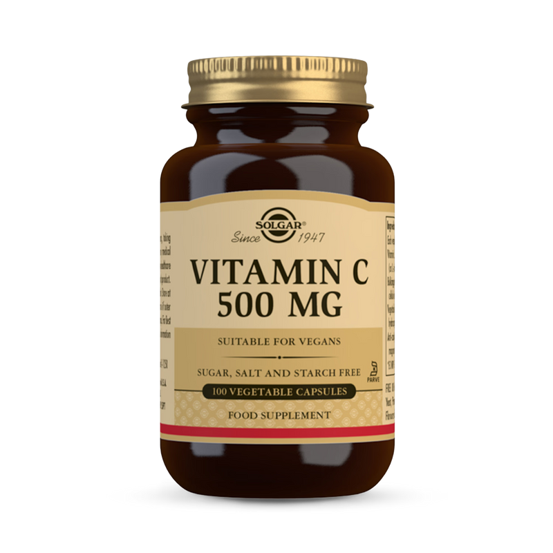 Solgar Vitamin C supplement 500mg 100 capsules, UK version