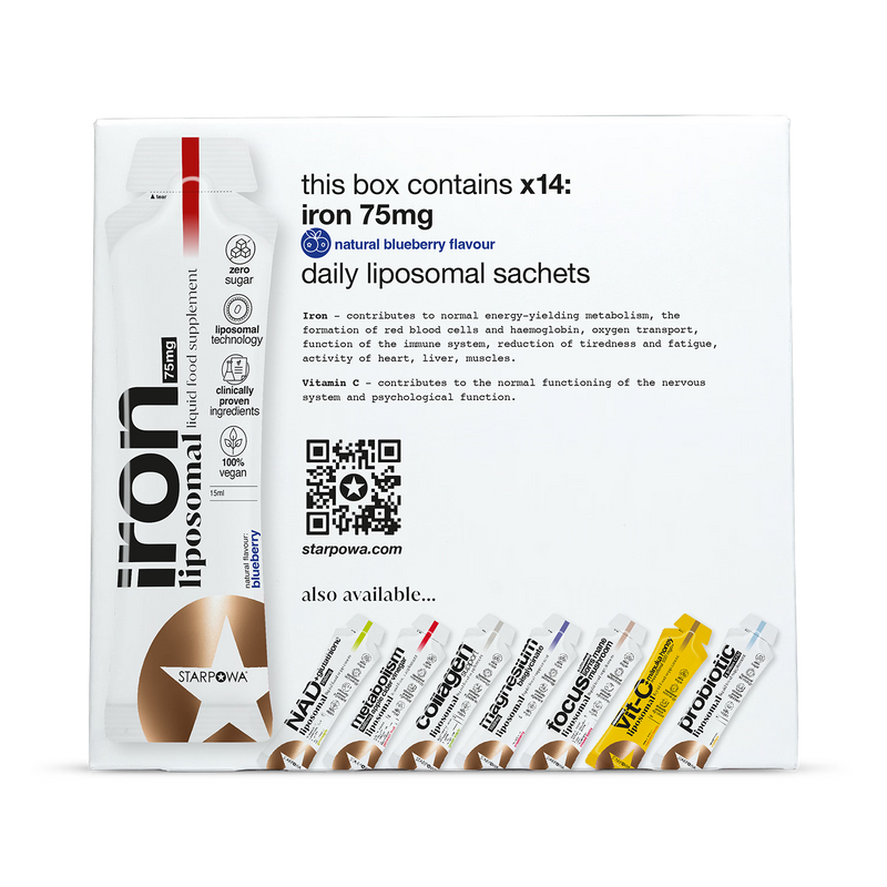 Starpowa liposomal iron supplement 14 sachets - British product
