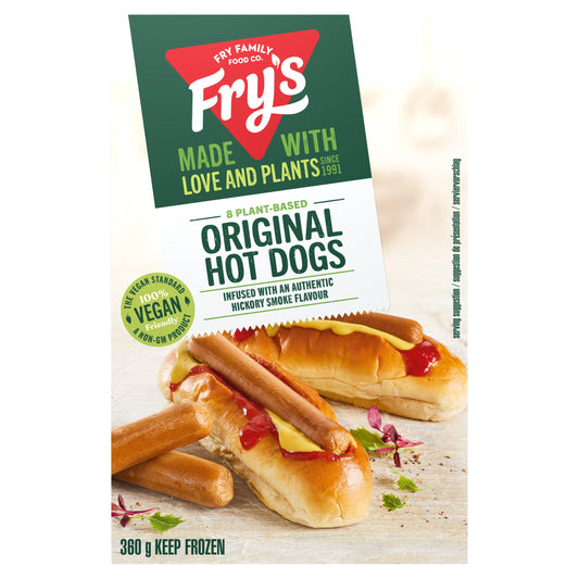Fry's Plant Based Original Hot Dogs x8 360g GOODS Sainsburys   