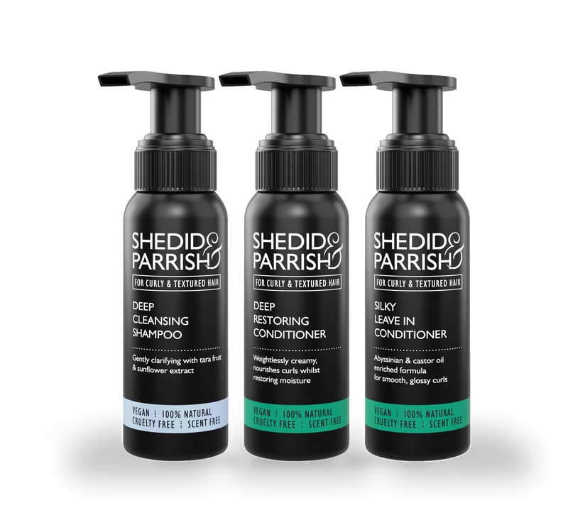 Shedid & Parrish mini curl routine kit, imported from the UK