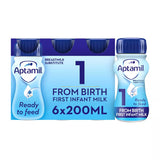 Aptamil 1 First Infant Milk Formula Multipack from Birth 6 x 200ml - McGrocer