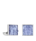 Lalique Arethuse blue crystal cufflinks, imported from the UK