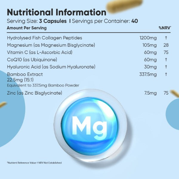 WeightWorld Marine Collagen with Magnesium 120 capsules, imported from the UK