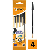 Bic Cristal Black Medium Ball Pens - McGrocer