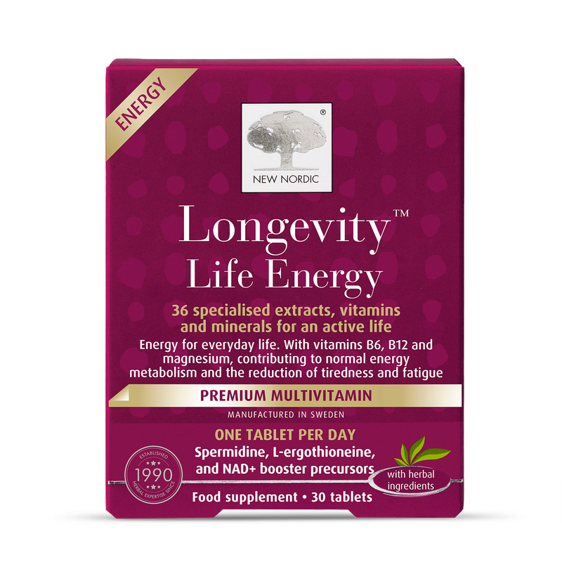 New Nordic Longevity Life Energy 30 tablets, UK version
