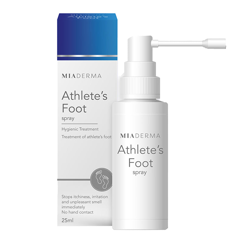 Miaderma Athlete's Foot Spray bottle, imported from the UK