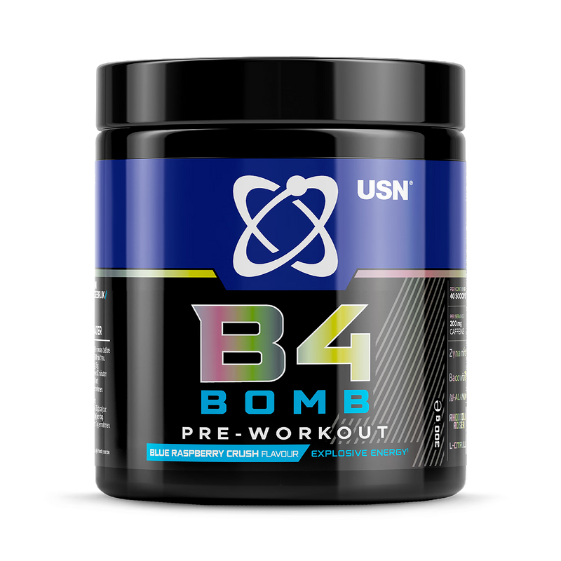 USN B4 Bomb pre-workout Blue Raspberry 300g (British brand)