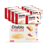 Holland & Barrett Diablo No Added Sugar Cookies Strawberry and Peanut Cream Coating 100g Pack of 9- Buy online at McGrocer