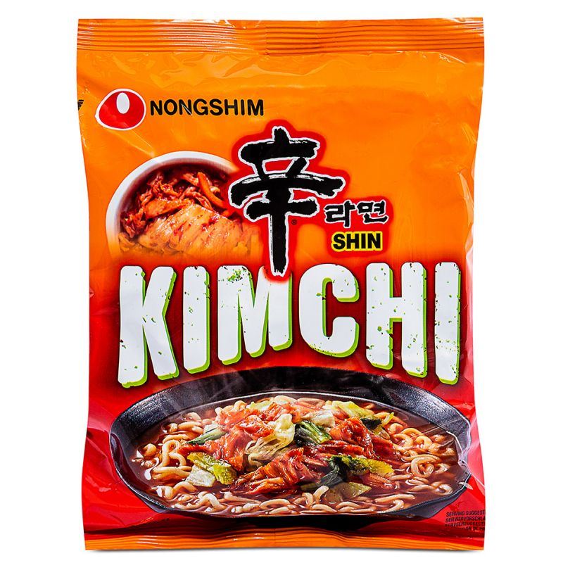 Nongshim Shin Kimchi Ramyun noodle packet - British product