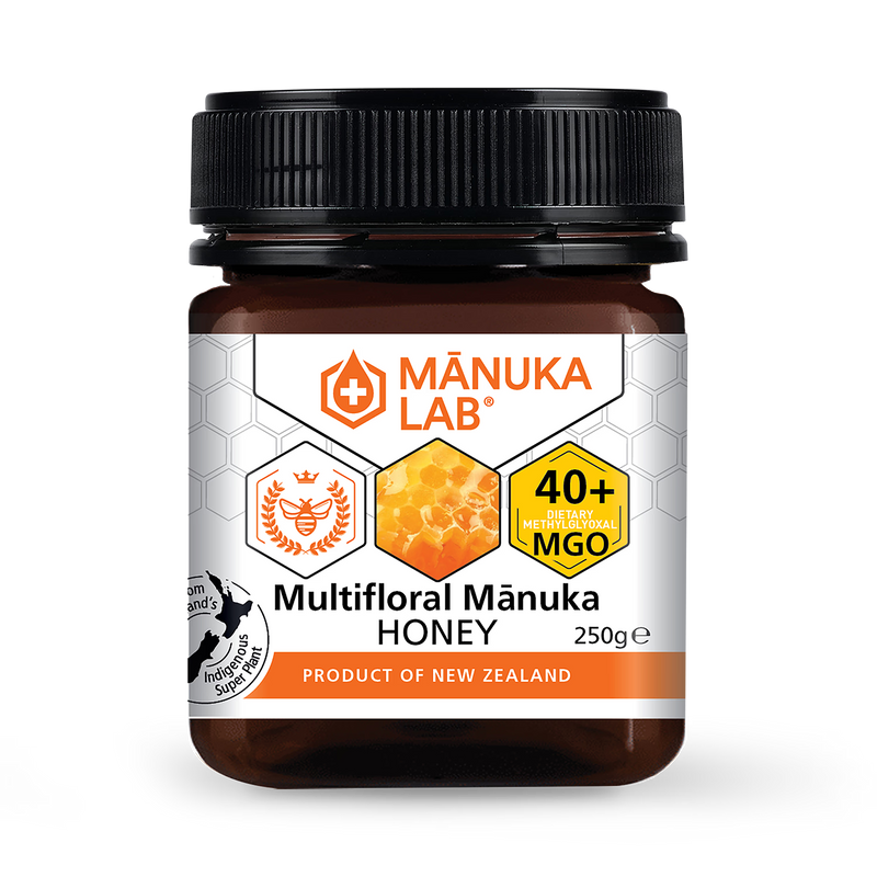 Manuka Lab Multifloral Manuka Honey 40 MGO 250g, imported from the UK