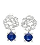 Boodles platinum diamond sapphire Palace Collection earrings (British brand)