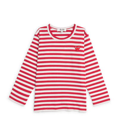 T-shirt enfant en coton à logo cœur rayé Comme Des Garçons Harrods (2-6 ans) - Acheter en ligne sur McGrocer