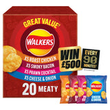 Walkers Meaty Variety Multipack Crisps 20x25g GOODS Sainsburys