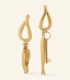 Givenchy charms earrings gold-tone hoop, UK version