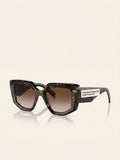 Prada irregular sunglasses tortoise brown gradient 50mm, imported from the UK
