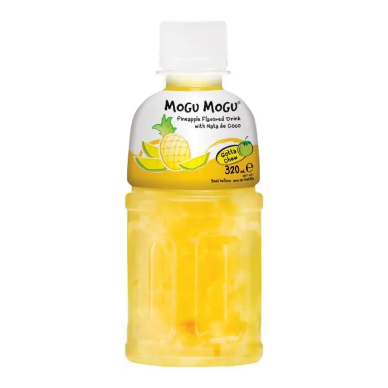 Mogu Mogu pineapple drink with nata de coco (British brand)