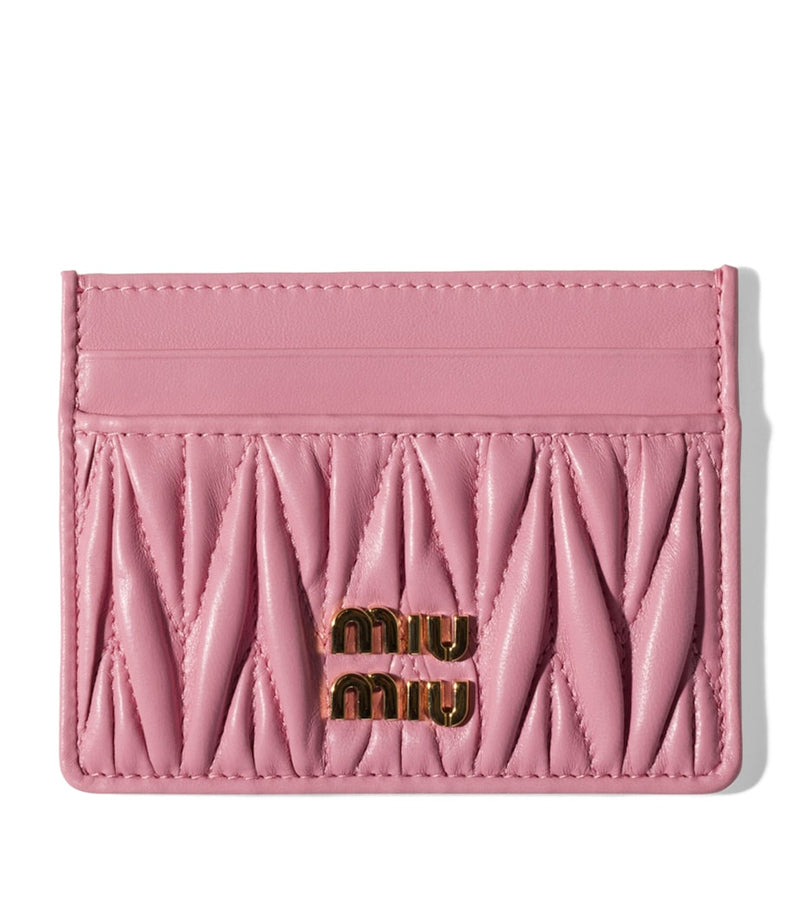 Miu Miu Matelassé card holder nappa leather, imported from the UK