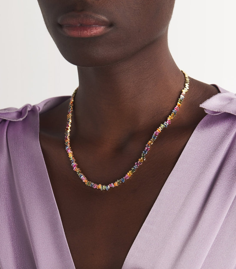 Suzanne Kalan pastel sapphire tennis necklace - British product