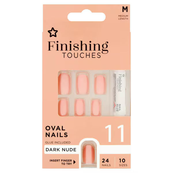 Finishing Touches artificial nails darker nude, UK version