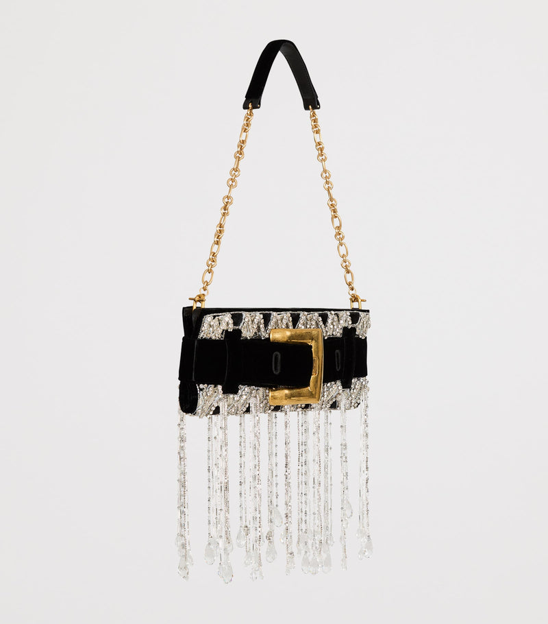 Balmain Anthem embellished clutch bag (British brand)