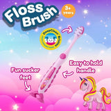 Brush Baby Unicorn FlossBrush Toothbrushes Double Pack - British product