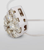 Persée white gold diamond floating ring (British brand)