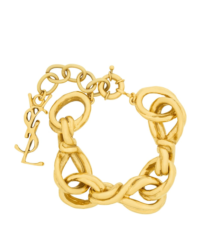 Bracelet chaîne torsadée Saint Laurent, importé du Royaume-Uni