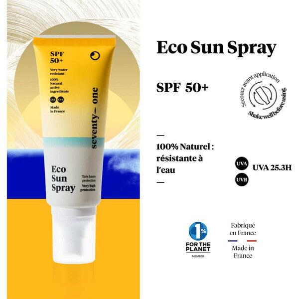 Seventy-One SPF50 mineral sun spray 100ml (British brand)
