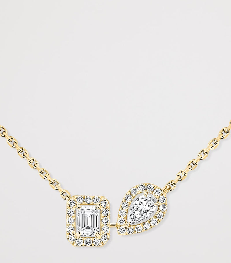 Messika My Twin yellow gold diamond necklace 0.30ct (British brand)