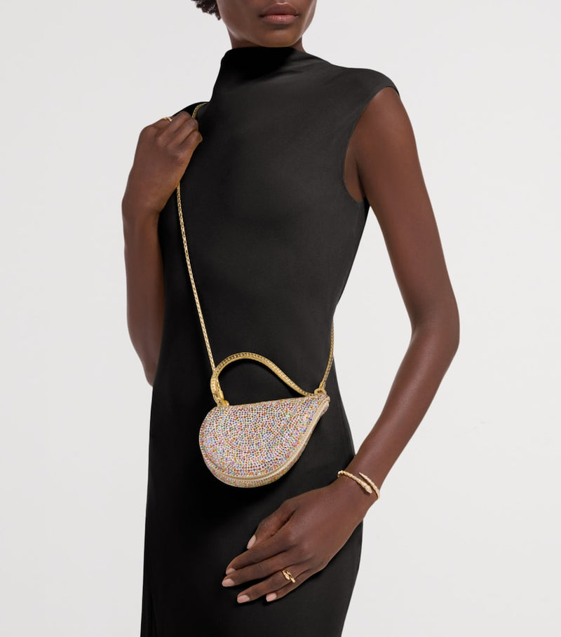 Bvlgari mini Serpenti Cuoricino top-handle bag with crystals, UK version