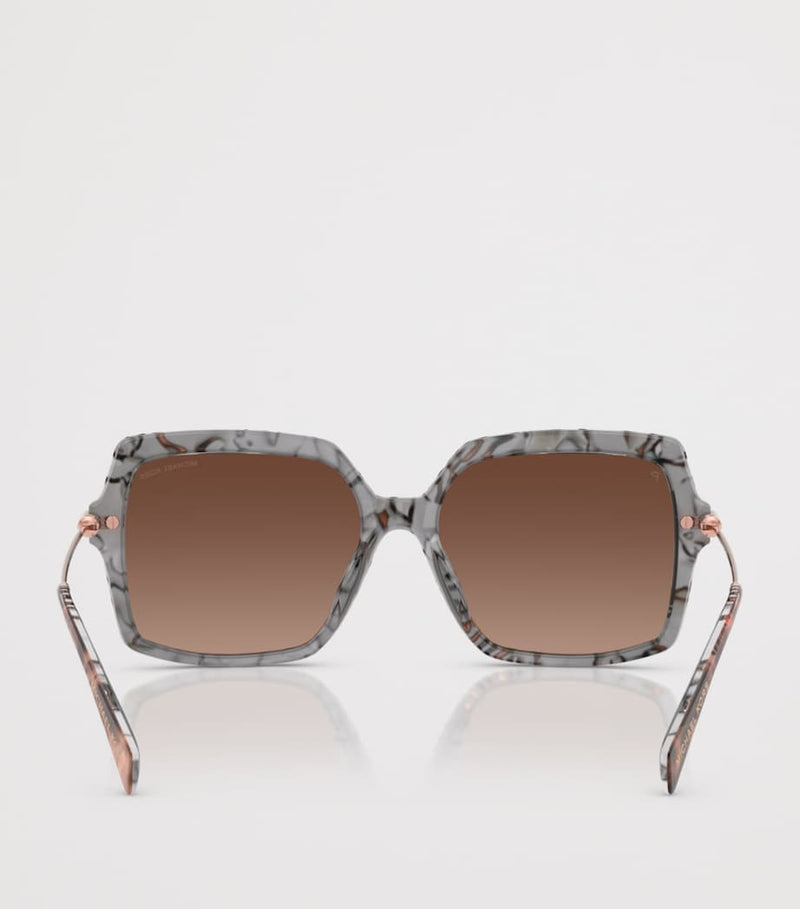 Michael Kors Quogue square tortoiseshell sunglasses, imported from the UK