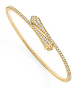 Harrods Marli New York Yellow Gold and Diamond Cleo Slim Bracelet- Buy online at McGrocer