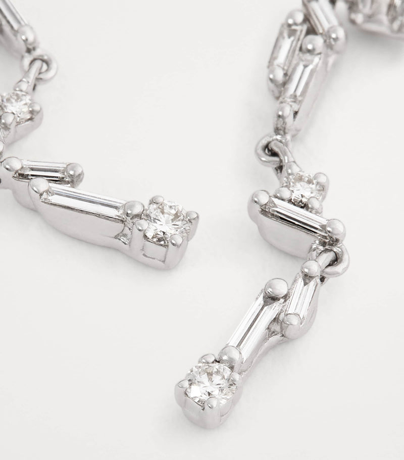 Suzanne Kalan Classic Sparkler earrings in white gold with diamonds (British brand)