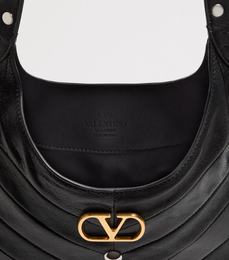 Valentino Garavani small leather Hoboho shoulder bag, imported from the UK
