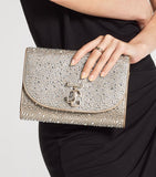 Jimmy Choo crystal-embellished curve clutch bag - British product