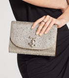 Jimmy Choo crystal-embellished curve clutch bag - British product