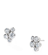 Harrods Boodles Raindance Platinum Diamond Cluster Stud Earrings 9mm- Buy online at McGrocer