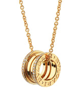 Harrods Bvlgari B.zero1 Yellow Gold and Diamond Pendant Necklace, 38cm-45cm- Buy online at McGrocer