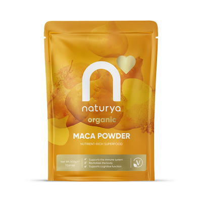 Bio-Maca-Pulver von Naturya, Superfood-Nahrungsergänzungsmittel, 300 g