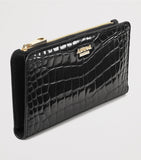 Aspinal of London croc-embossed large purse (British brand)