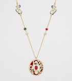 Boodles Presence Chamber pendant diamonds ruby 18kt gold, UK version