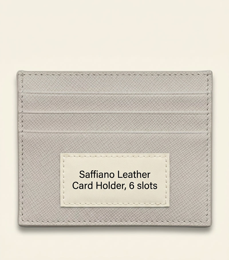 Prada Saffiano leather card holder 8cm x 10cm, imported from the UK