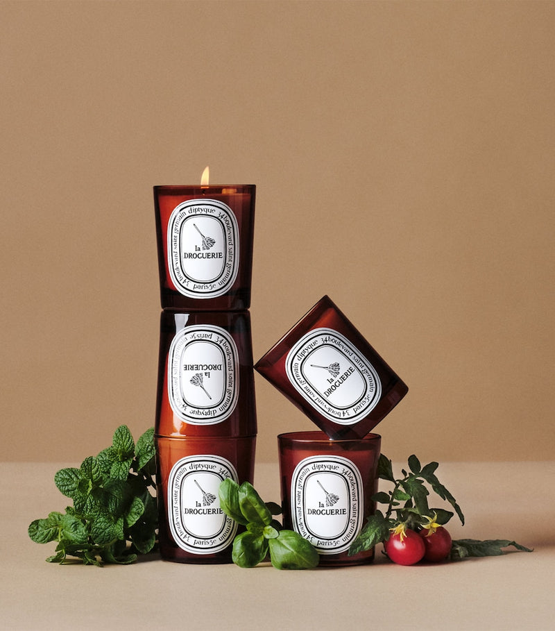 Diptyque La Droguerie odour-removing candle 190g - British product
