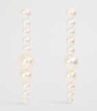 Sophie Bille Brahe Sienna Moon earrings in recycled yellow gold with freshwater pearls, imported from the UK