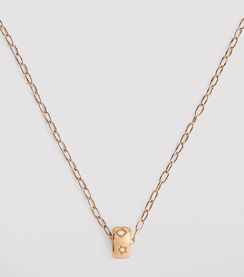 Pomellato rose gold diamond pendant necklace, imported from the UK