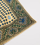 Dunhill mulberry silk printed pocket square 30cm, UK version